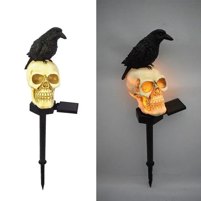 Raven Skull Solar Path Light