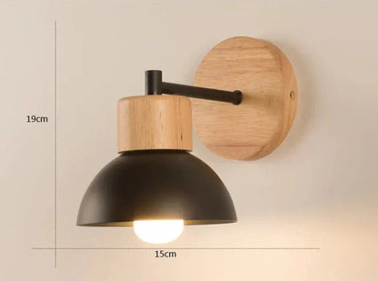 Nordic Wooden Wall Lamp