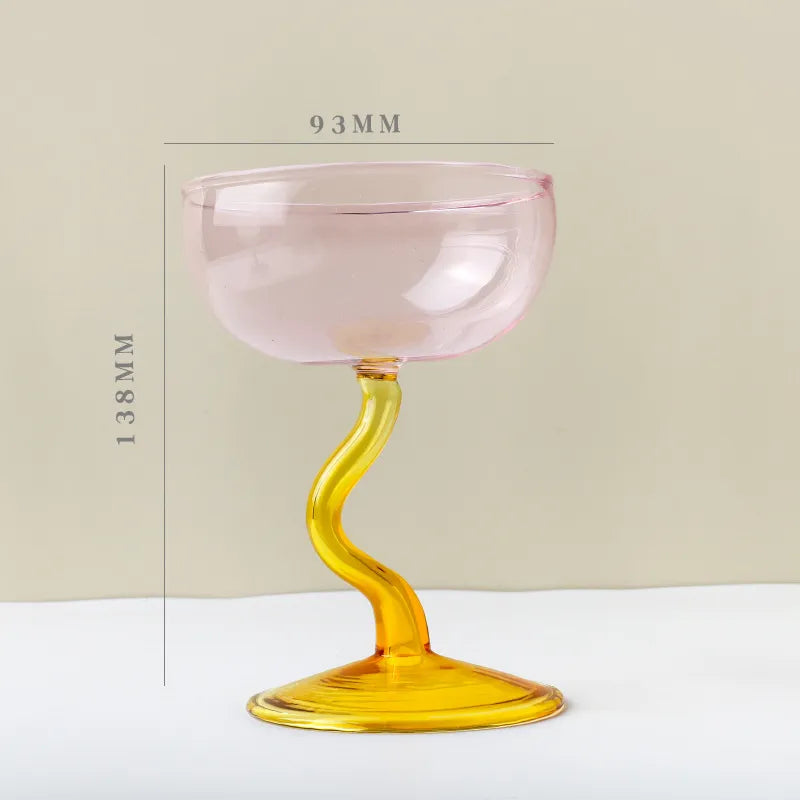 Minimalist Colored Glass Goblets