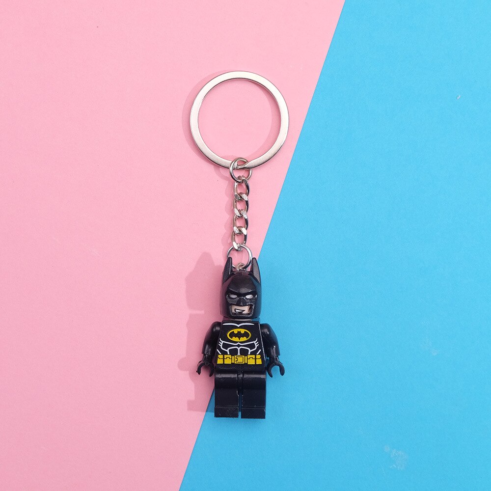 Super Hero Building Blocks Keychain