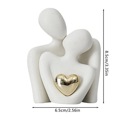 Couple Hugging Abstract Sculpture