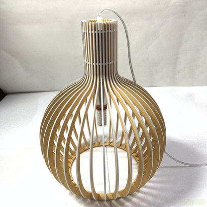 Nordic Wooden Cage Pendant Light Chandelier