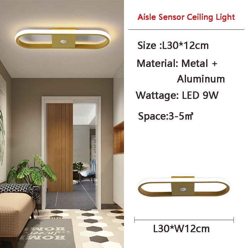 Human PIR Motion Sensor LED Ceiling Lamp for Bedroom Corridor