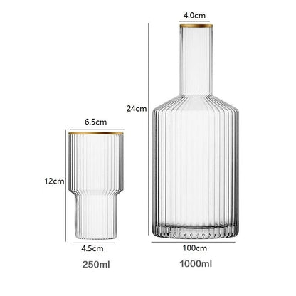 Jules Ripple Carafe and Glass Set