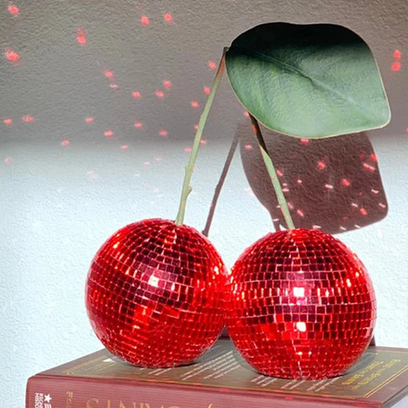 Disco Ball Sparkle Cherry Ornament