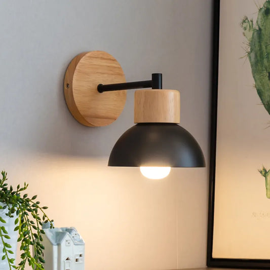 Nordic Wooden Wall Lamp