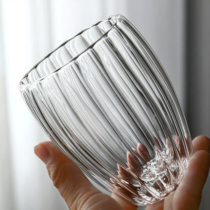 Swirl Double Layer Ripple Glass Cup