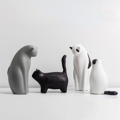 Minimalistic Sitting Cat Sculpture