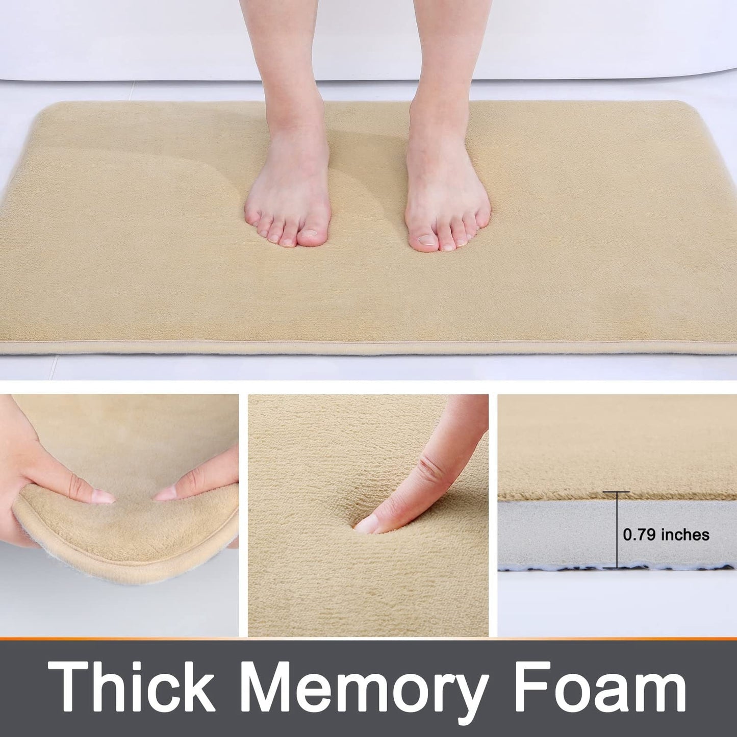 Miravique Memory Foam Anti-Slip Bath Mat