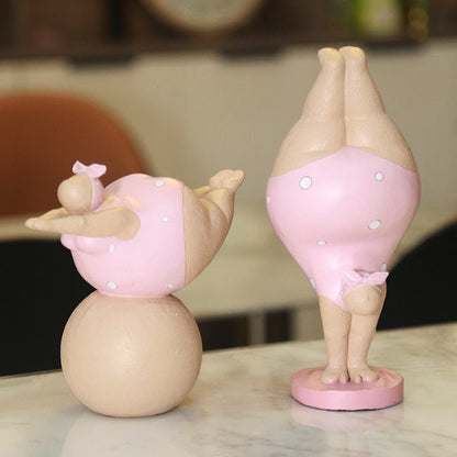 Charming Plus-Size Yoga Woman Figurine