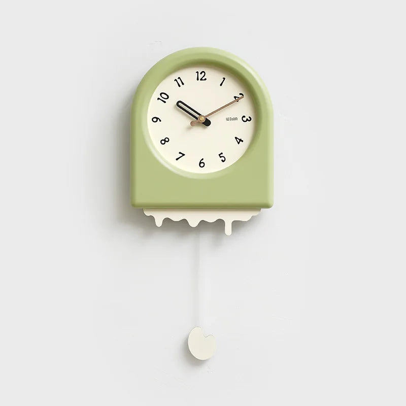 Modern Arch with Wavy Design Pendulum Clock