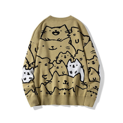 Retro Kitty Cat Sweater