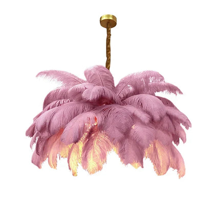 Ostrich Feather Chandelier