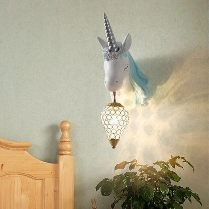 TranquilTide - Resin wall light unicorn