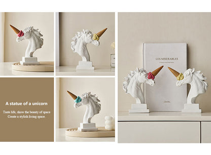 Roman Horse Head with Ice Cream Sculpture