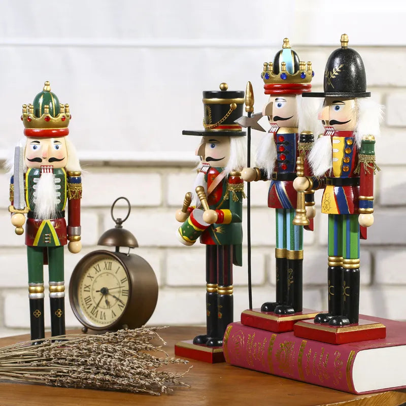 Wooden Nutcracker Hand-Crafted Puppet Military Band