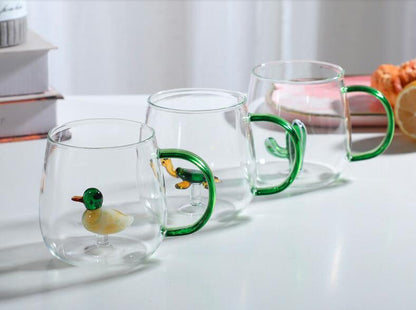 Farmland 3D Animal Glass Drinking Cups