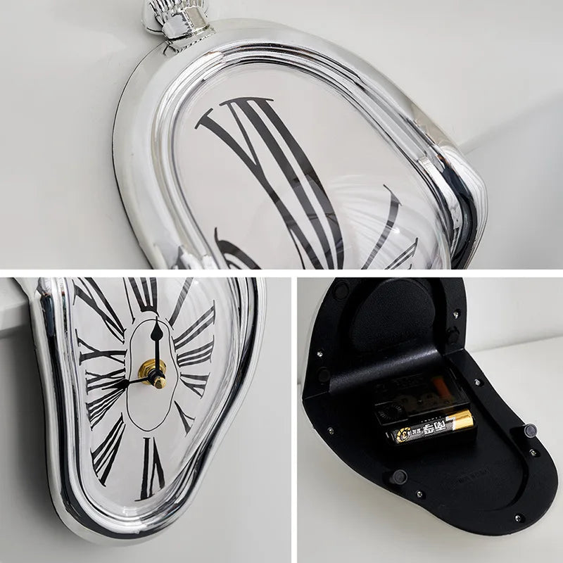 Wall Clock - Surreal Melting Clock Dali Style