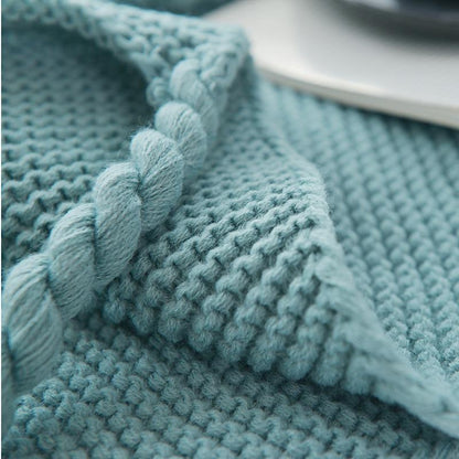 Miravique Tassel Knitted Blanket