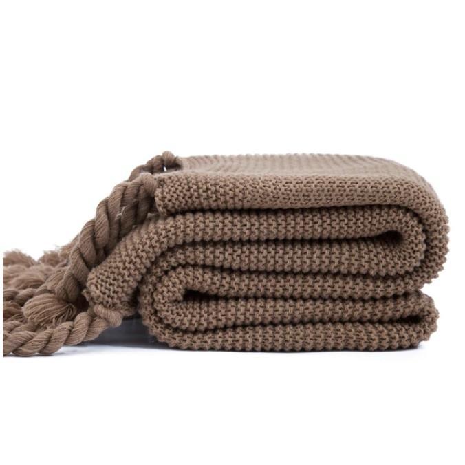 Miravique Tassel Knitted Blanket