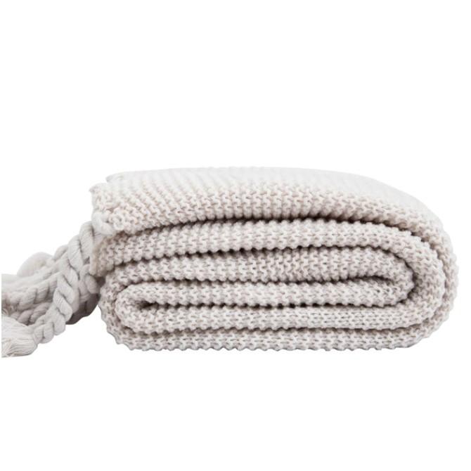 Miravique Tassel Knitted Blanket