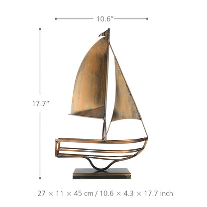 Metal Sailboat Wine Holder