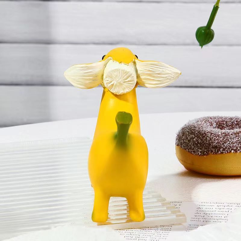 Funny Banana Dog Statue