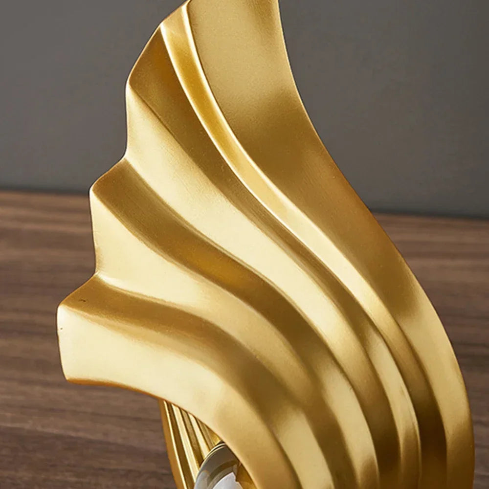 Luxury Golden Abstract Sculpture