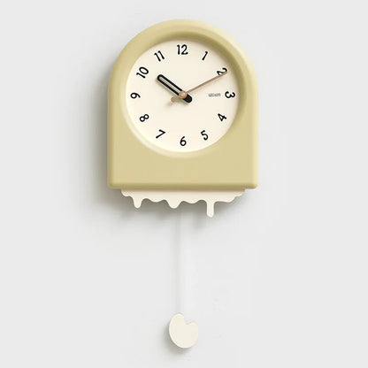 Modern Arch with Wavy Design Pendulum Clock