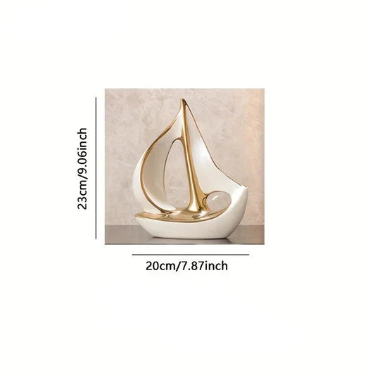 Luxury Sailboat Sculpture