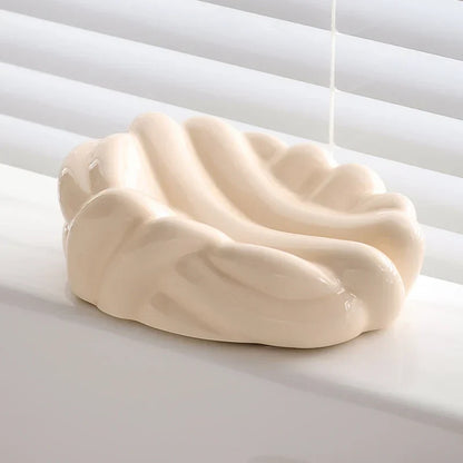 Grooves Ceramic Soap Box