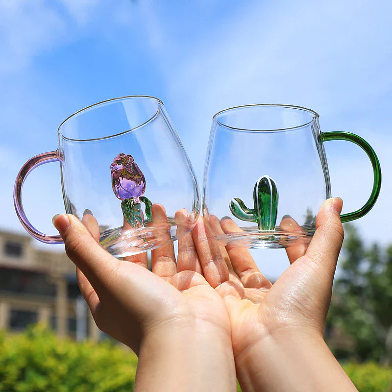 Farmland 3D Animal Glass Drinking Cups