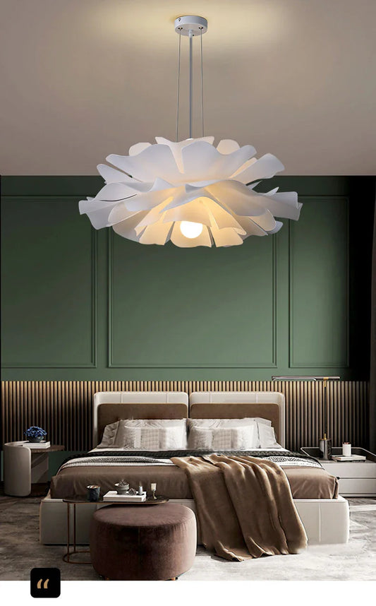 Bella Modern Design Pendant Lamp Flower White Metal Living Room Bedroom