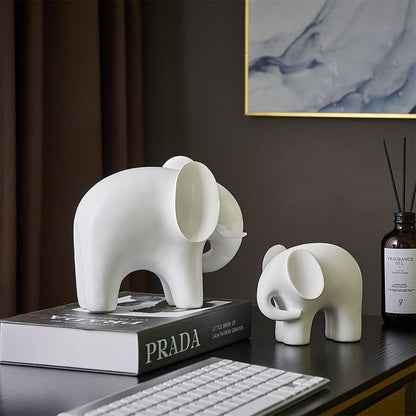 White Nordic Elephant Statue