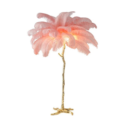 Ostrictch Feather Floor Lamp