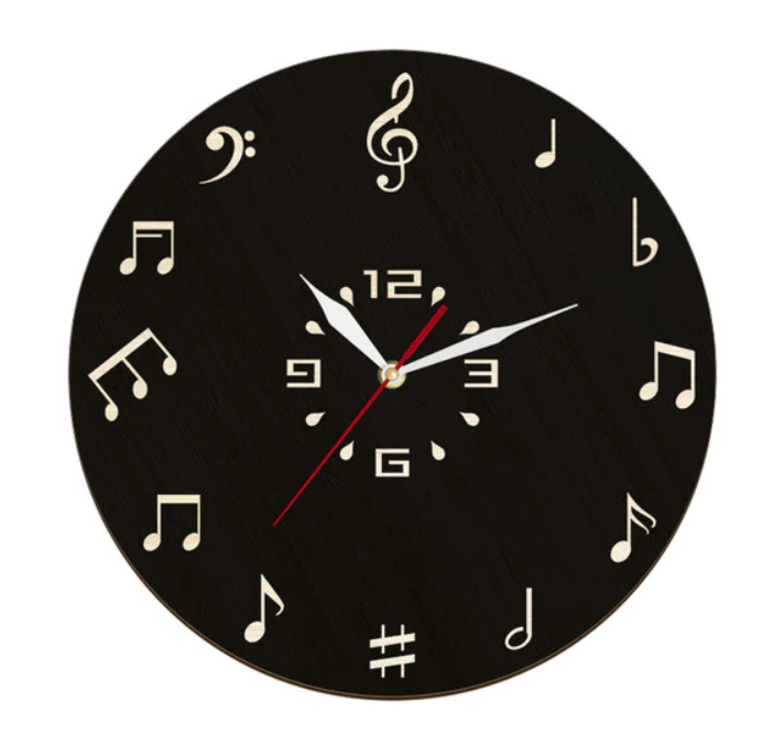 MelodieGlow - Stylish Music Notation Wall Clock