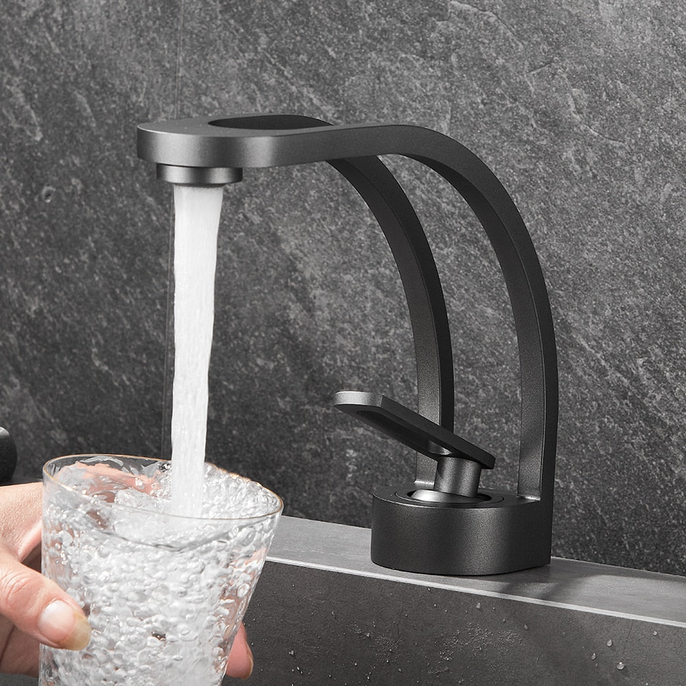 Miravique - Curved Dual-Channel Modern Bathroom Faucet