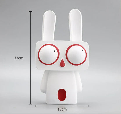 Playful Rabbit Ceramic Figurine