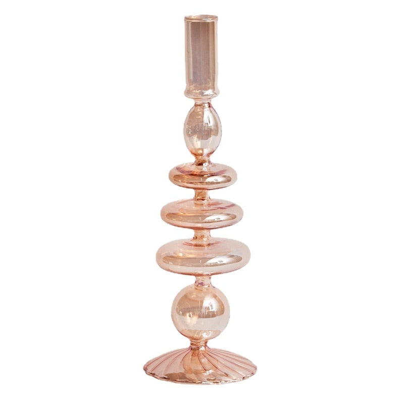 Nordic Glass Candle Holders – Elegant Candlelight Ambiance for Home and Events