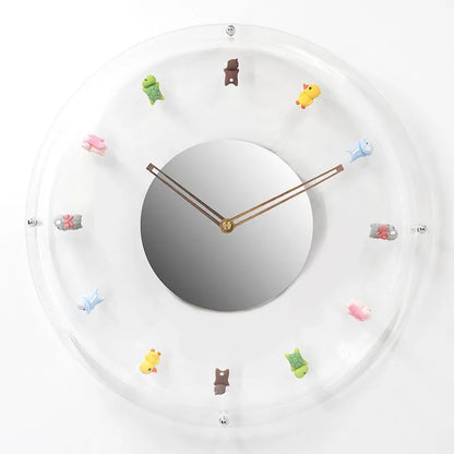 Bubble with Animal Ornaments Wall & Shelf Clock