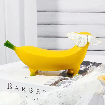 Funny Banana Dog Statue