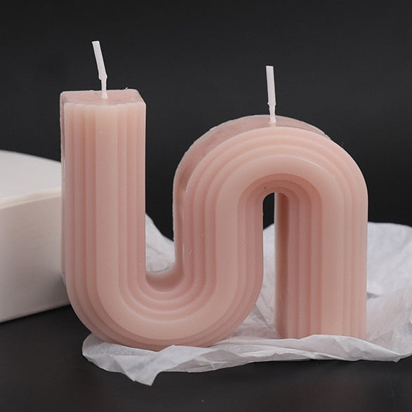 Optical Texture Decorative Candles