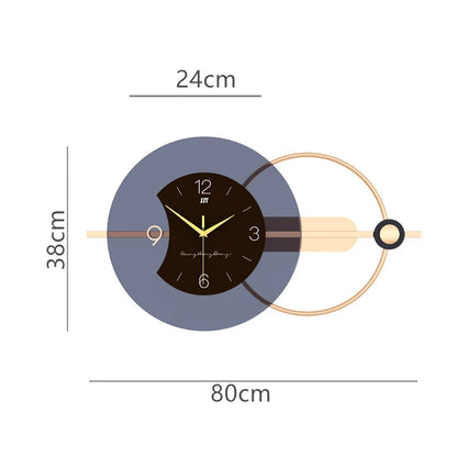 Double-Layer Hanging Wall Clock