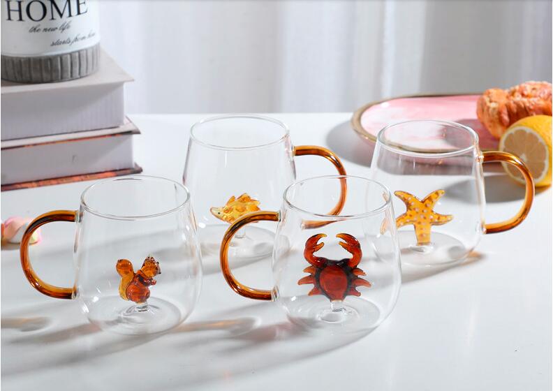 Farmland 3D Animal Glass Drinking Cups