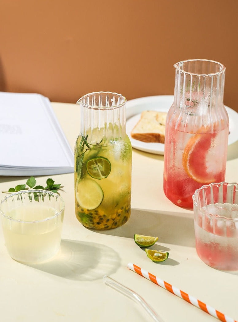 Petal Texture Glass & Pitcher Set