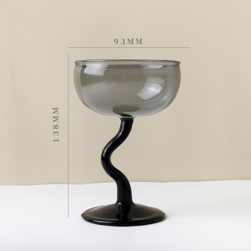 Minimalist Colored Glass Goblets