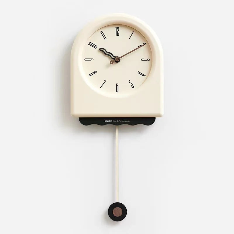 Modern Arch with Wavy Design Pendulum Clock