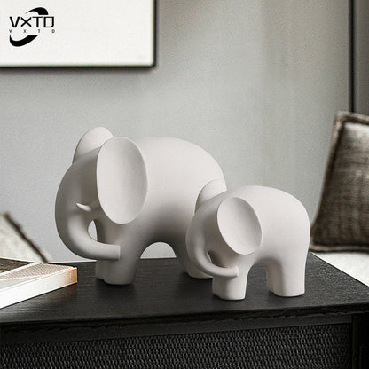 White Nordic Elephant Statue