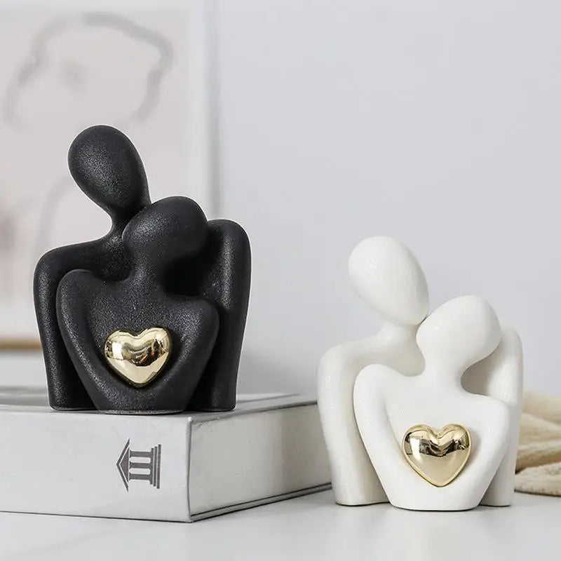 Couple Hugging Abstract Sculpture