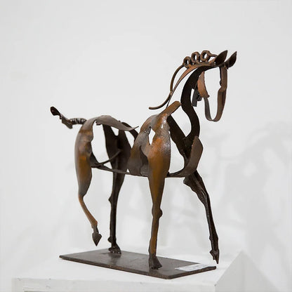 Rustic Metal Horse Statue